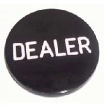 Black Dealer Button (fekete osztógomb pókerhez)