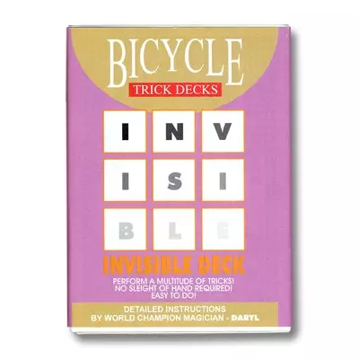 Bicycle Invisible Deck, 809 Mandolin Back - piros, 1 csomag