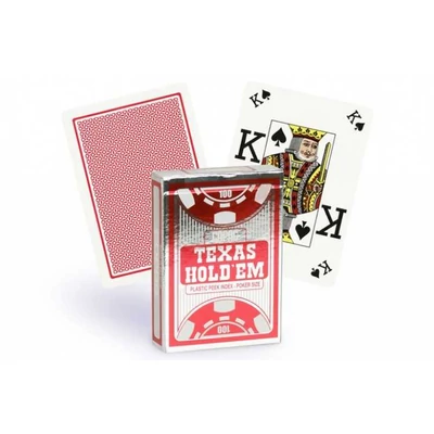 COPAG Texas Hold 'em Silver Poker (Dual index) kártya - Piros, 1 csomag